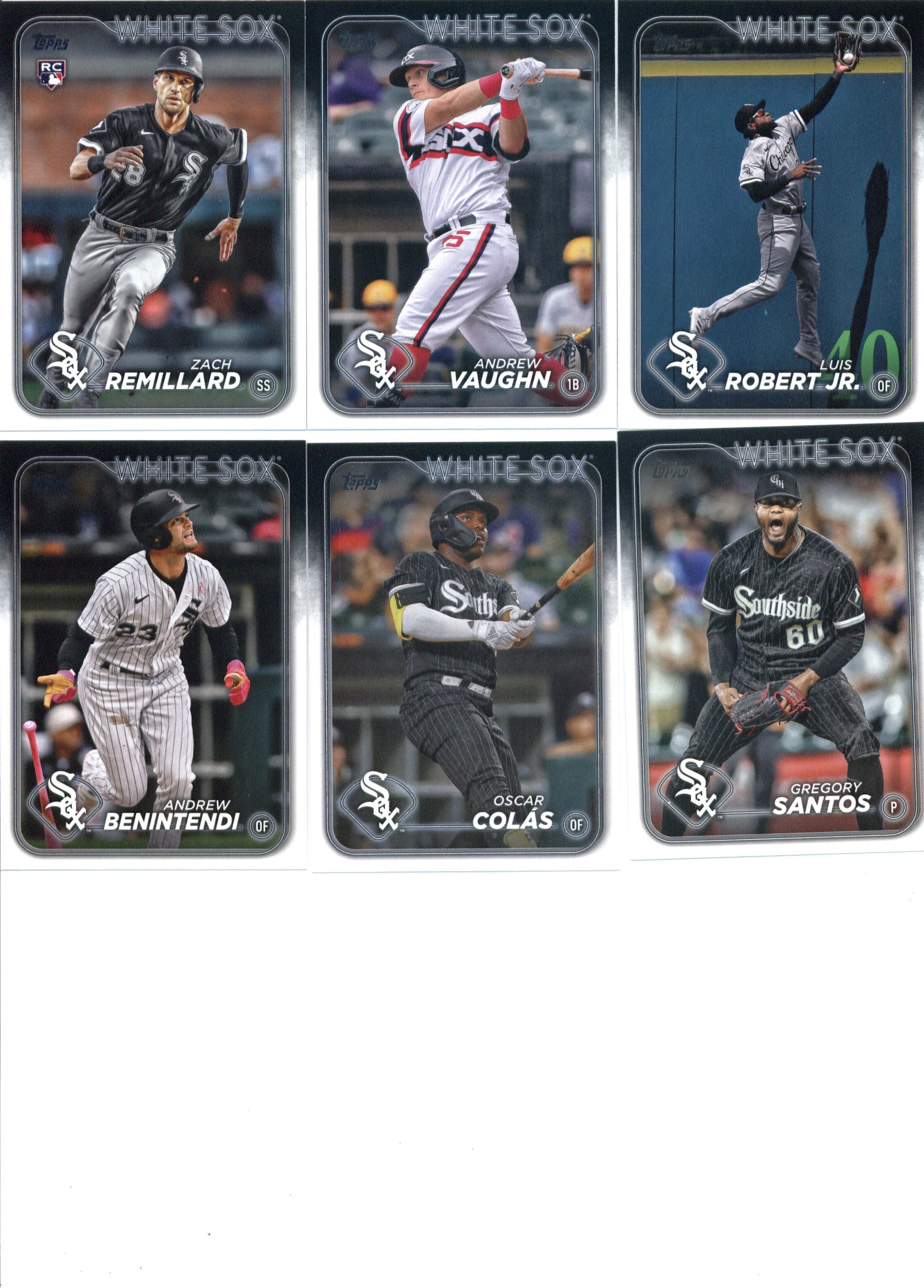 2024 Topps Series 1 Chicago White Sox Team Set of 9 Cards