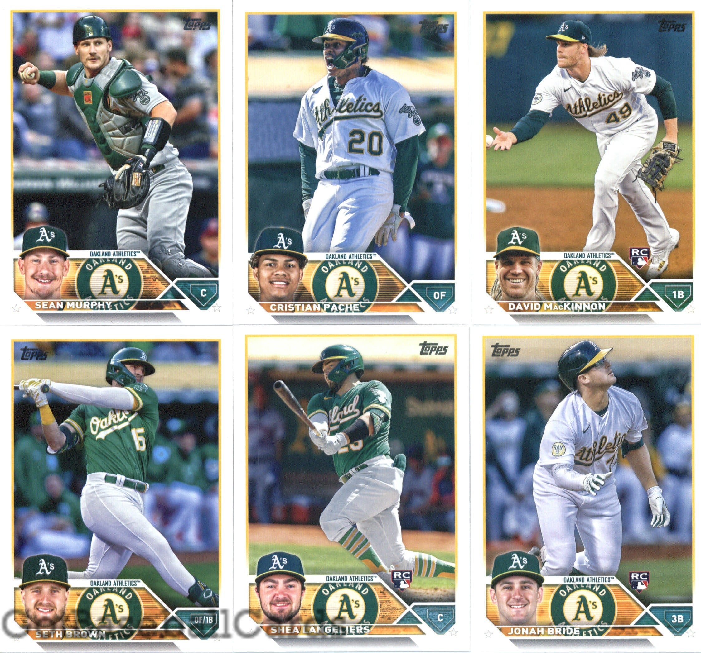 2023 Topps Complete Set (Series 1 & 2) Oakland Athletics Team Set of 23 Cards